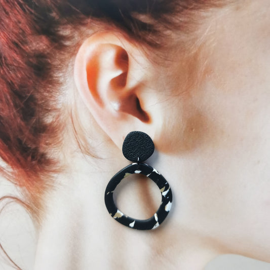 Terrazzo hoop earring